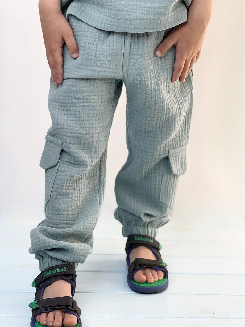 il_794xN.6732786701_t2z2.jpg Unisex Kids Muslin Pants - Image 1