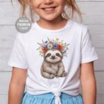 Sloth Graphic Girls T-Shirt