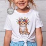 Cat Graphic Girls T-Shirt